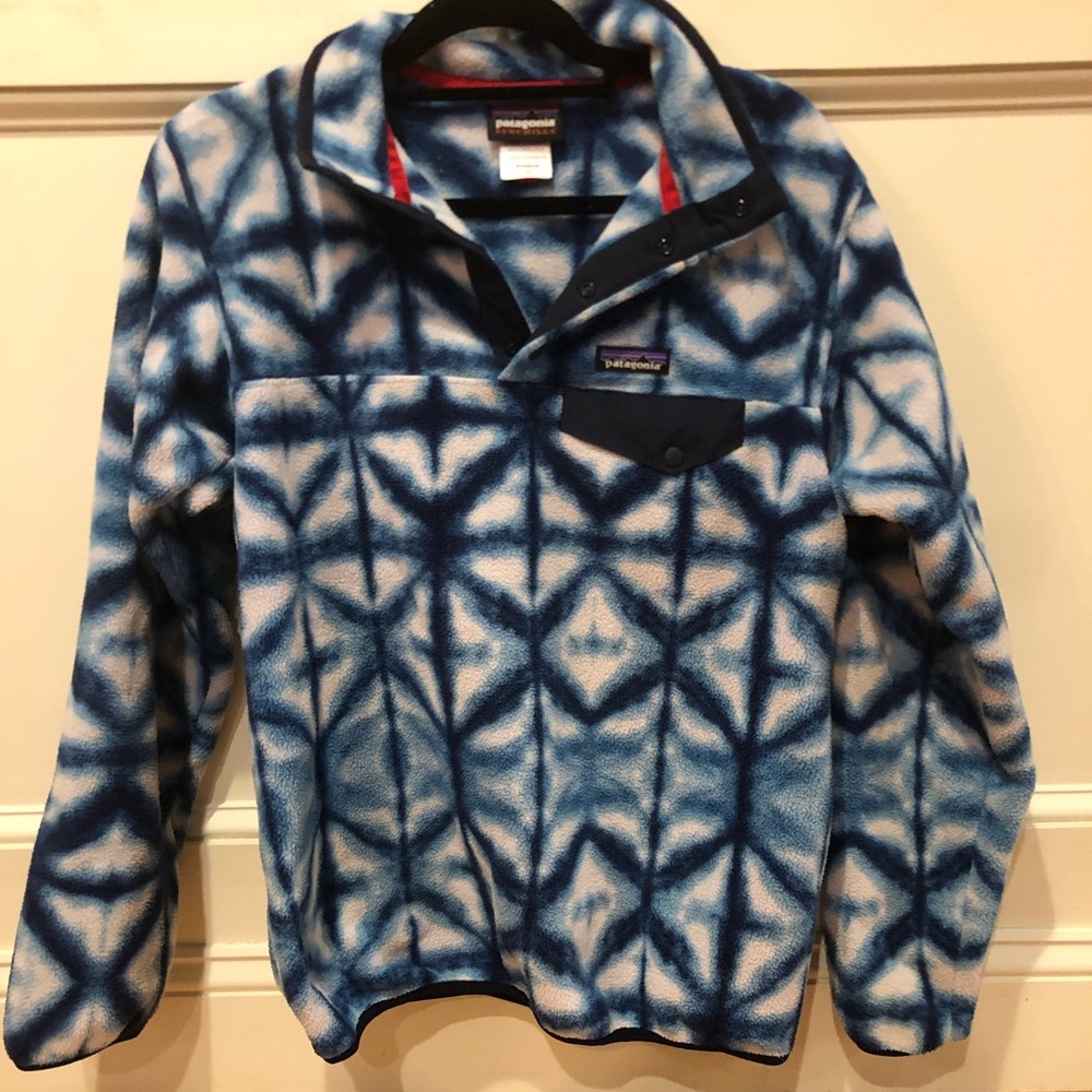 Patagonia tie dye fleece pullover